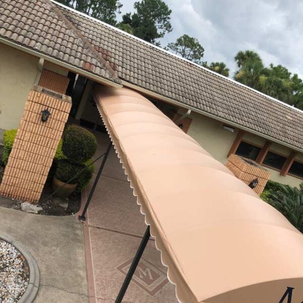 Covered Walkway By Greenwood Awnings and Metal Works
