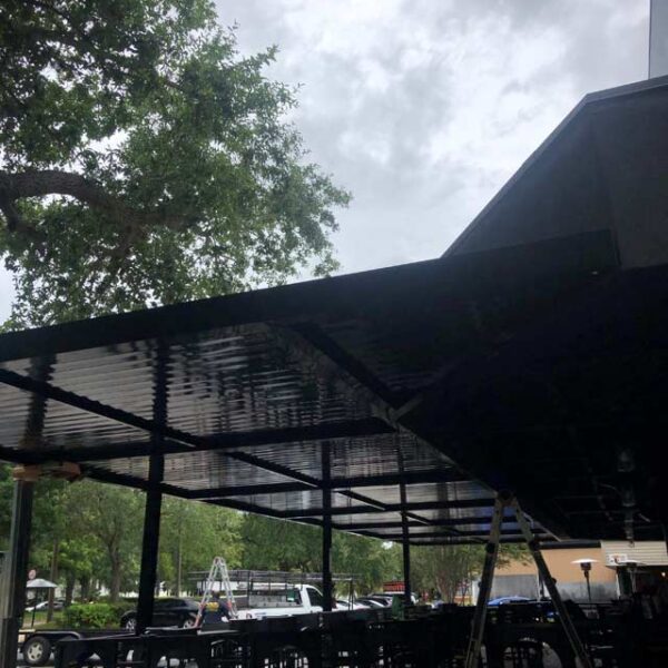 Howl at the Moon custom porch and rails