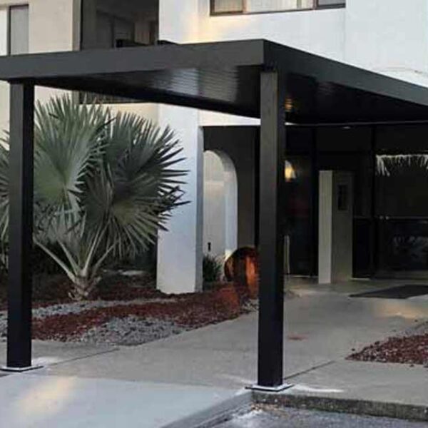 Custom aluminum walkway cover