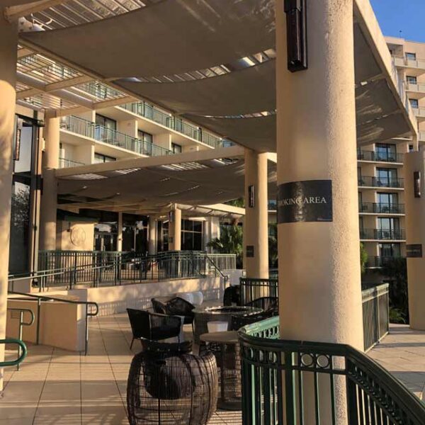 Custom shade fabric for pergolas