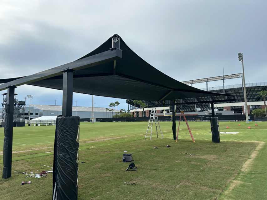 Custom Shade Structure for Sporting Events.